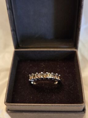 Sterling Silver Smokey Quartz Eternity Band